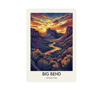 QUYHGAG Big Bend National Park Art Poster Canvas Poster Wall Art Decor Print Picture Paintings for Living Room Bedroom Decoration 08x12inch(20x30cm)