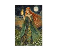 QUYHGAG Celtic Fire Forging Goddess Canvas Poster Wall Art Decor Print Picture Paintings for Living Room Bedroom Decoration 12x18inch(30x45cm)
