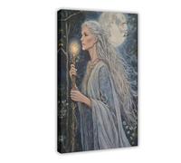 QUYHGAG Celtic Goddess of Wales Canvas Poster Wall Art Decor Print Picture Paintings for Living Room Bedroom Decoration 08x12inch(20x30cm)