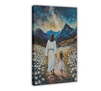 QUYHGAG Christian Art Jesus Poster Canvas Poster Bedroom Decor Landscape Office Room Decor Gift 12x18inch(30x45cm)