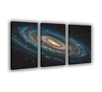 QUYHGAG Exploring The Deep Blue Galaxy Poster Canvas Poster Bedroom Decor Landscape Office Room Decor Gift 12x18inch(30x45cm)