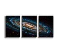 QUYHGAG Exploring The Deep Blue Galaxy Poster Canvas Poster Bedroom Decor Landscape Office Room Decor Gift 12x18inch(30x45cm)