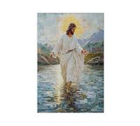 QUYHGAG Jesus Walking on Water Poster Canvas Poster Wall Art Decor Print Picture Paintings for Living Room Bedroom Decoration 12x18inch(30x45cm)