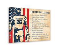 QUYHGAG Life Lessons from Football Art Canvas Poster Bedroom Decor Landscape Office Room Decor Gift 08x12inch(20x30cm)