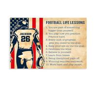 QUYHGAG Life Lessons from Football Art Canvas Poster Wall Art Decor Print Picture Paintings for Living Room Bedroom Decoration 12x18inch(30x45cm)