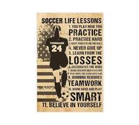 QUYHGAG Life Lessons from Football Canvas Poster Bedroom Decor Landscape Office Room Decor Gift 08x12inch(20x30cm)