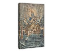 QUYHGAG Poster of The Hindu Goddess Matangi Canvas Poster Wall Art Decor Print Picture Paintings for Living Room Bedroom Decoration 12x18inch(30x45cm)