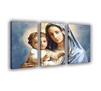 QUYHGAG Poster of The Virgin Mary And Jesus Art Canvas Poster Wall Art Decor Print Picture Paintings for Living Room Bedroom Decoration 24x36inch(60x90cm)