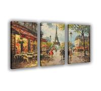 QUYHGAG The Eiffel Tower in France Canvas Poster Bedroom Decor Landscape Office Room Decor Gift 08x12inch(20x30cm)