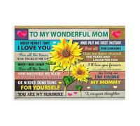 QUYHGAG To My Most Wonderful Mum Canvas Poster Wall Art Decor Print Picture Paintings for Living Room Bedroom Decoration 20x30inch(50x75cm)