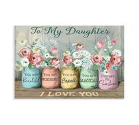 QUYHGAG To The Father of My Daughter Canvas Poster Bedroom Decor Landscape Office Room Decor Gift 08x12inch(20x30cm)