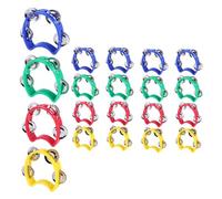 Quystetes 20Pcs Plastic Tambourine Musical Instruments, Mini Handheld Tambourines,Percussion Rhythm Musical Instruments