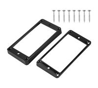 Quystetes 2PCS Black Curved Humbucker Pickups Frame Mounting Rings for Electric Guitar