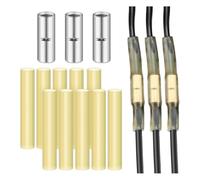 Quystetes 3pcs Underground Splice Kit 3 A3C Submersible Pump Line Splice Kit for 10 12 14AWG with 10 Clear Double Wall Heat Shrink