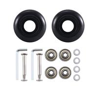 Quystetes 45mm X 19mm PU Swivel Luggage Suitcase Replacement Wheels Caster Wheels with 6mm Carbon Steel Repair Kit