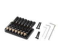 Quystetes 7 String Headless Metal Saddle Bridge Musical Instrument Replacement Headless Guitar Accessories