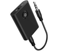 Quystetes Bluetooth 5.3 Adapter for Airplane to 2 Wireless Headphones, 3.5mm Jack In-Flight Bluetooth Transmitter Receiver for TV