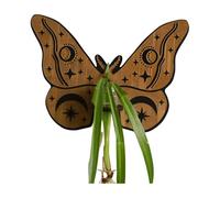 Quystetes Butterfly Wall Mounted Breeding Station, Wooden Hanging Plant Stand, Plant Stand with Plastic Tubes, Hydroponic Plants A