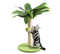 Quystetes Cat Scratching Post For Kitten Cute Green Leave Cat Scratching Posts With Sisal Rope Indoor Cats Posts Cat Trees M