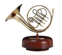 Quystetes French Horn Classical Instruments Pipa Music Box Home Wine Cabinet Decorations Violin Guitar Octave Box Home Decoration