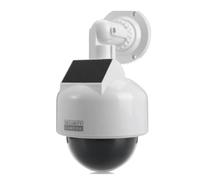 Quystetes Simulation Security Camera with Flashing LED Light 360° Rotation Dummy CCTV Dome 1 Piece