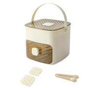 Quystetes Tray with Lid for Freezer with 2 Trays Easy Release Small Square Mold for Drinks Drinks Whiskey A