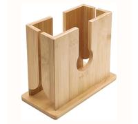 Quystetes Wood Bagel Slicer Holder Wood Bagel Cutter Anti Slip Bread Cutter Slicer for Large Bagels English Muffin