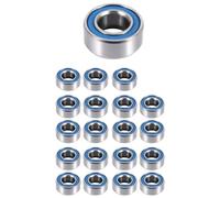 Quzenn 20PCS MR105-5X10X4mm Ball Bearing Steel Double-Shielded Miniature Ball Bearings,Blue