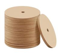Quzenn 500PCS Count Percolator Coffee Filters, 3.75 Inch Natural Unbleached Disposable Coffee Filter Disc Coffee Filters Brown