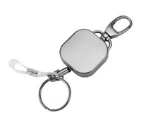 Quzenn Heavy Duty Metal Retractable Carabiner Keychain Belt Badge Reels Clip 28.3Inch Reinforced Steel Wire Cord