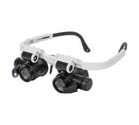Quzenn Magnifying Glass with 2Led Light 8X/15X/23X Telescopic Magnifier Loupes Glasses for Electronic Welding Watch Repair Tool