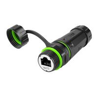 Quzenn RJ45 Waterproof Butt Connector RJ45 Cat6 Coupler CAT6A Female Panel Mount Socket Without Cable