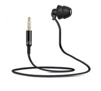 Quzenn Short Cable Unilateral Headset Extension Cable Earpiece in Ear Single Earbud Silicone Earbud 3.5mm Jack for Phone Easy to Use Black