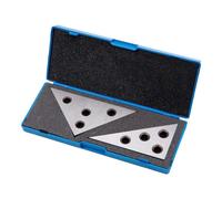 Quzenn Solid Angle Plate Set 30-60-90 Degree & 45-45-90 Degree, Triangle Angle Block Hardened Steel with Ground Angle Easy to Use
