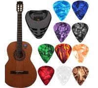 Quzente Bulk Guitar Picks,Ukulele Pick | 0.46mm Thick, Colorful 10X Bulk for Classical Beginner Flatpicking Fingerstyle Music Enthusiasts
