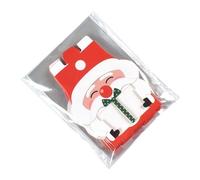 Quzente Christmas Cookie Bags, Santa Claus Holiday Containers | Christmas Bakery Treat Bags - for Party Favors Biscuits Cupcakes Brownies Chocolates