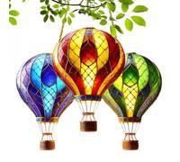 Quzente Christmas Hot Air Balloon Decoration - Acrylic Christmas Hot Air Balloon Pendant,Holiday Party Supplies for Farm Room Yard Garden Night Teens Thanksgiving Children