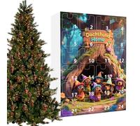 Quzente Christmas Ornaments Countdown Calendar - 24-Day Count Down to Christmas Dachshund Calendar,Collectible 2D Flat Animal Keepsake - for Window Wall Fence Mantel Living Room Tree