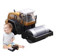 Quzente City Construction Steamroller, Construction Toys, Asphalt Drum Compactor Toy, Creative Model Road Roller Architecture Vehicle Model Grader, Vehicle Toy For Boys, Girls & Kids - 14cmx8cmx8cm