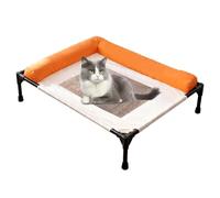 Quzente Cooling Elevated Dog Bed, Bolster Dog Cot, Raised Pet Cot With Breathable Mesh, Cooling Indoor Outdoor Elevated Cots Hammock Dogs Bed, Couch Beds For Small Dogs Cats, 17.7 X 25.6 Inch