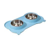 Quzente Dog Feeding Bowl, Non-slip Water Double Bowls for Cat, Removable Dog Feeder Dish for Small Medium Large Size Puppy Cats indoor outdoor