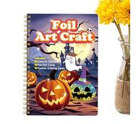 Quzente Foil Art, Transfer Foil Craft Kits, Creative Craft Kits for Kids and Childrens, Creative Art Halloween Christmas Stickers Toy, Peel and Press Foul Fun Crafts Kit, Present for Girls & Boys
