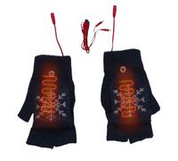 Quzente Heated Gloves for Women, Fingerless USB Electric Heating Gloves, Winter Gear Hand Warmers for Women Men Outdoor Cold Weather Hunting Snowboarding Fishing Hiking Ski Backpacking Birthday