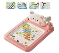 Quzente Magnetic Drawing Board, Doodle Board Pad Learning And Educational Toys, Magnet Doodle Boards With Pen And Dot Beads, Color Shape Pattern Art Pad, Interaction Toys For 2-5 Years Old Boys Girls