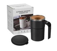 Quzente Magnetic Self-Stirring Coffee Mug, Intelligent Temperature Automatic Stirring Cup, Rechargeable Coffee Cup with LCD Temperature Display, Suitable for Milk Tea, Hot Chocolate