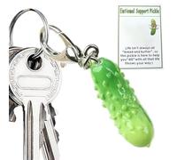 Quzente Pickle Keychain Charm | Cucumber Keyring Decoration - Small Positive Keychain for School College Students Teens Kids Collectors Travel Backpacks Phones Keys Wallets