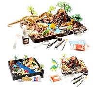 Quzente Science Digging Toy Kit | Interactive Skills Building | Archaeologist Fossil Digging Toy,for Boys Girls Preschoolers Home Party Playroom Kindergarten