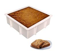 Quzente Silicone Square Cake Pan, 1300 Ml Nonstick Silicone Cake Molds for Baking - Baking Pan, for Brownie, Cake and Chocolate Bar Etc