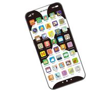 Quzente Touch Screen Story Toy - Early Childhood Mobile Phone | Rechargeable Dazzling Light Phone For Home Learning Game Device
