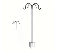QUZGVEXA Bird Feeder Pole, Large Bird Feeders Hanging Station, Tall Shepherds Crook Garden Hooks, Heavy Duty Metal Hangers for Outdoor Garden Light, Decoration, Flower Basket, Lamp, Wind Chimes(185cm)